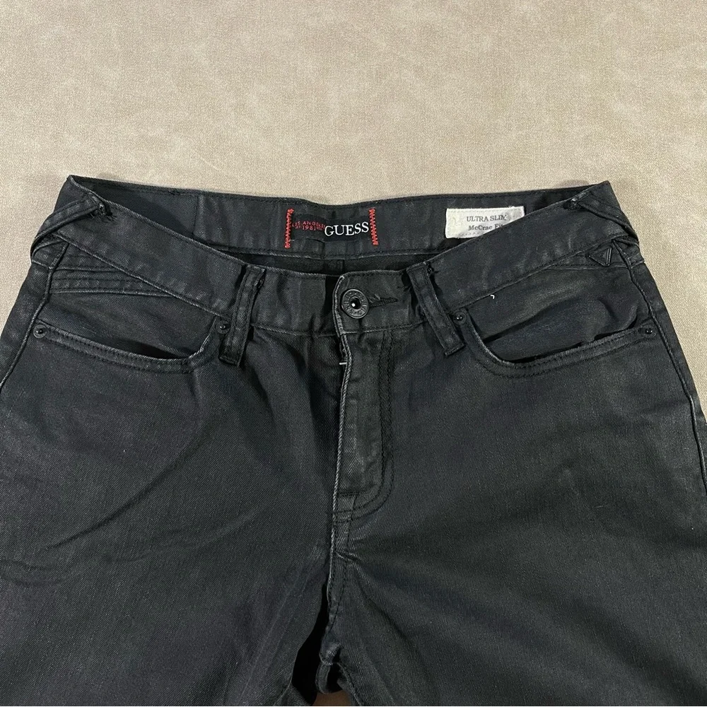 Guess Ultra Slim McCrae Fit Black Pants Size 29x32 - Picture 2 of 9